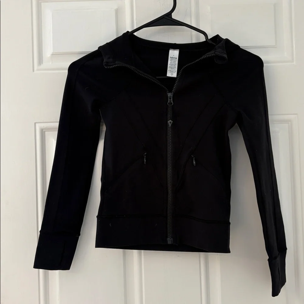 Ivivva define jacket girls black size 6